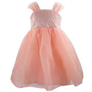 Pink Sequin Tulle Little Girl Dress